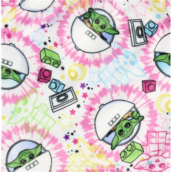 LEGO Star Wars Girls' Pajamas Baby Yoda 2-Piece Sleepset Loungepants and Shorts - Picture 6 of 7